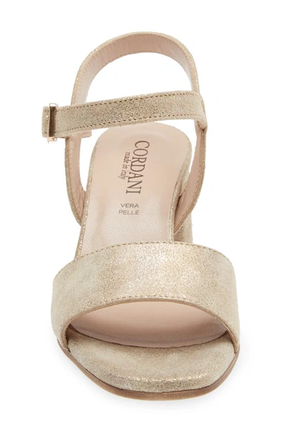 Cordani Irisse Block Heel Sandal In Dusty Gold