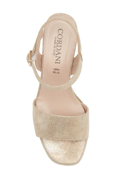 Cordani Irisse Block Heel Sandal In Dusty Gold