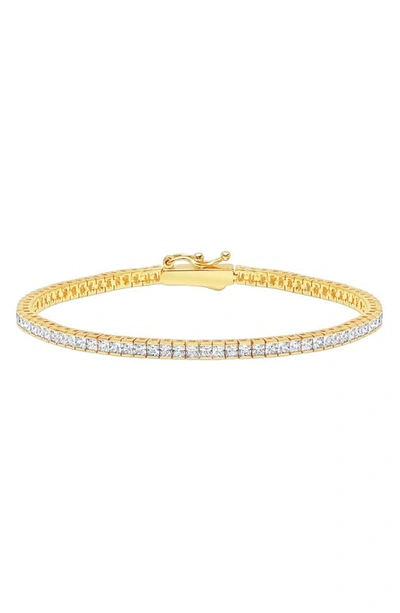 Crislu Cubic Zirconia Tennis Bracelet In Gold
