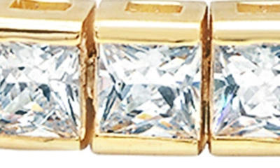 Crislu Princess Cubic Zirconia Tennis Bracelet In Gold