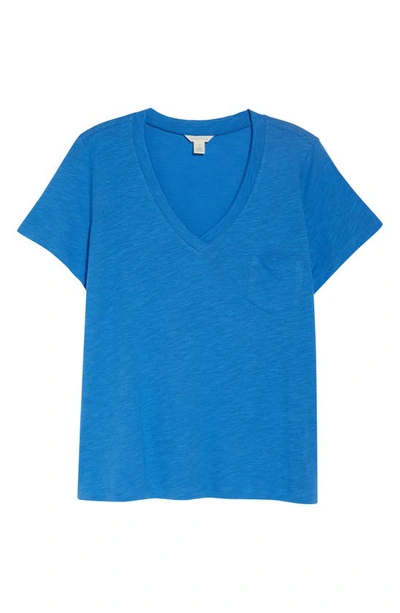 Shop Caslon Short Sleeve V-neck T-shirt In Blue Palace