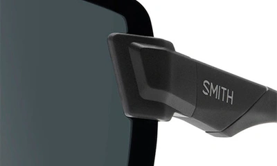 Shop Smith Wildcat 135mm Chromapop™ Shield Sunglasses In Matte Black/ Gray