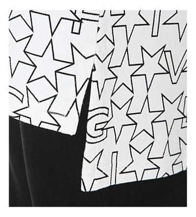 Shop Givenchy Star-print Cotton-pique Polo Shirt In White