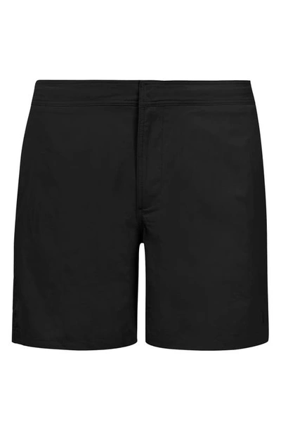 Shop Allsaints Warden Swim Shorts In Jet Black
