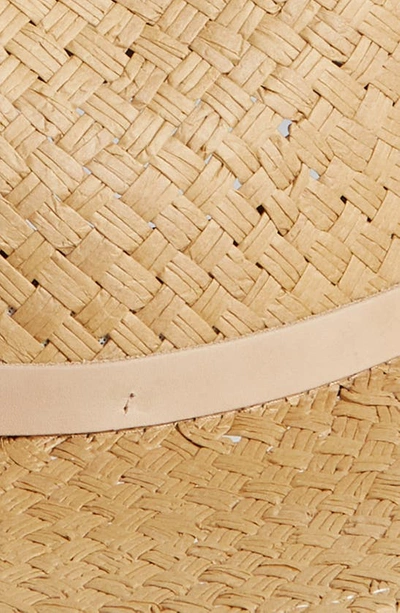 Shop Janessa Leone Brandie Woven Straw Fedora In Sand