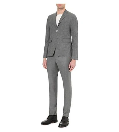 Shop Thom Browne Slim-fit Skinny Wool Trousers In Med Grey