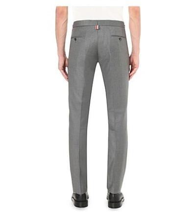 Shop Thom Browne Slim-fit Skinny Wool Trousers In Med Grey