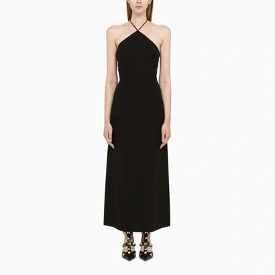 Shop Valentino Long Black Cady Dress