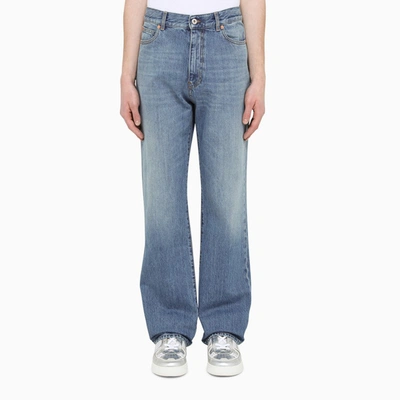 Shop Valentino Blue Jeans With  Archive Print