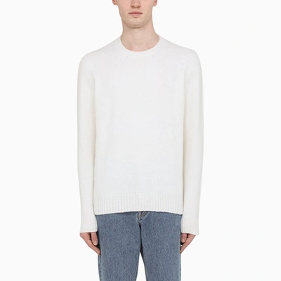 Shop Drumohr White Merino Wool Sweater