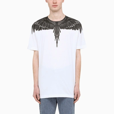 Shop Marcelo Burlon County Of Milan White And Black Wings T-shirt