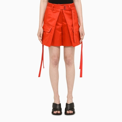 Shop Sacai Shorts With Orange Belt