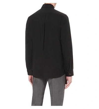 Shop Vivienne Westwood Regular-fit Two-button Cotton Shirt In Black