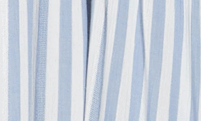 Boho Me Stripe Tiered Cover-up Dress In Blue Stripe