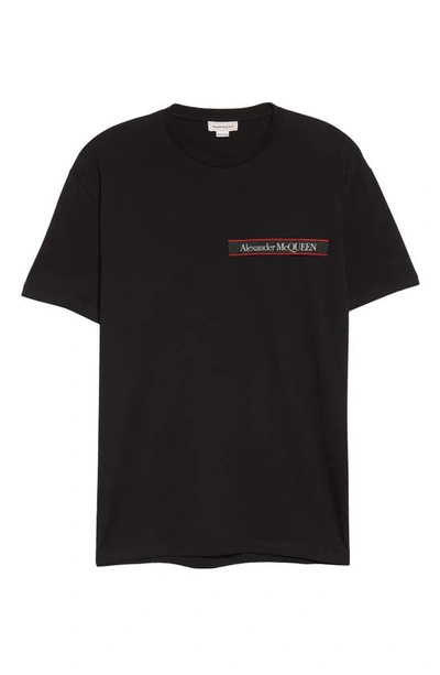 Shop Alexander Mcqueen Taped T-shirt In Black/ Mix