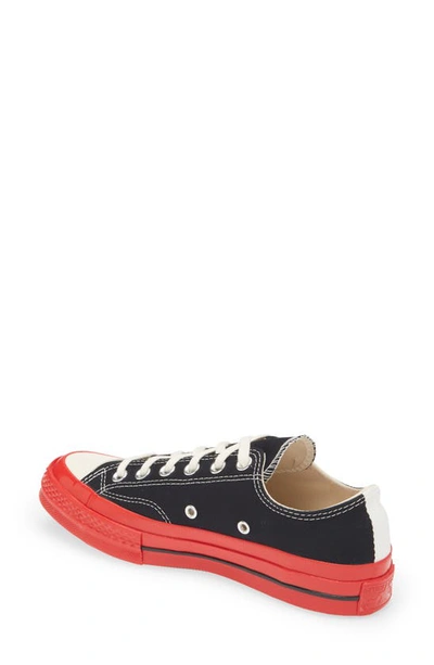 Shop Comme Des Garçons X Converse Chuck Taylor® Red Sole Low Top Sneaker In Black