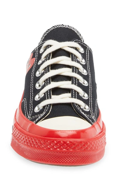 Shop Comme Des Garçons X Converse Chuck Taylor® Red Sole Low Top Sneaker In Black
