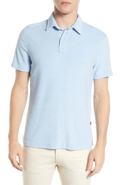 Shop Rails Rhen French Terry Polo In Chambray Blue