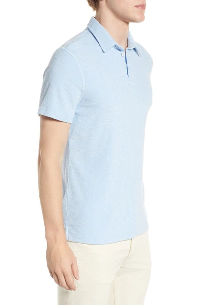 Shop Rails Rhen French Terry Polo In Chambray Blue