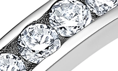 Crislu Cubic Zirconia Eternity Ring In Platinum