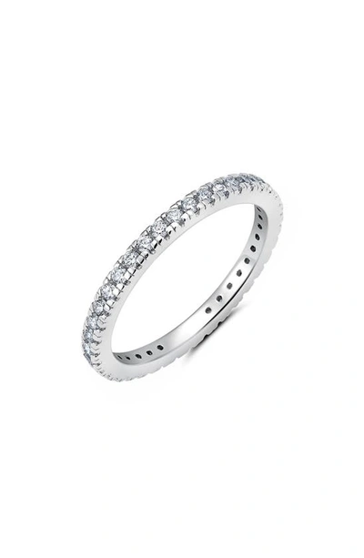 Shop Crislu Cubic Zirconia Prong Set Eternity Ring In Platinum