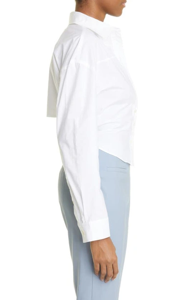 Shop Jacquemus La Chemise Shrunken Fit Cotton Shirt In White