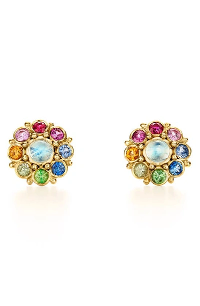 Shop Temple St Clair Stella Stud Earrings In Gold/ Mix