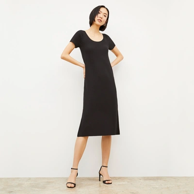 Shop M.m.lafleur The Danica Dress - Geo Micro Knit In Black