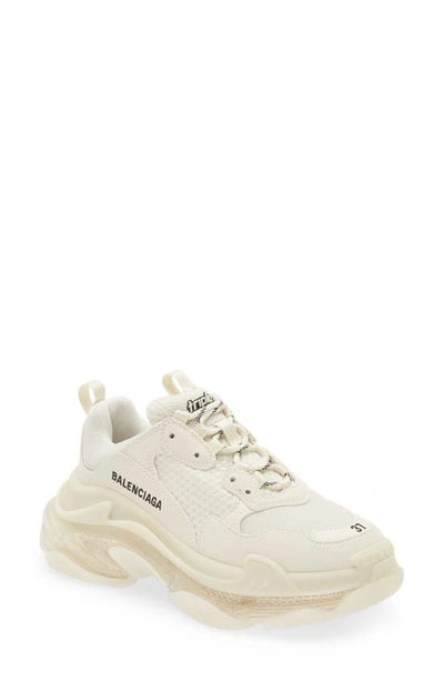 Shop Balenciaga Triple S Sneaker In Eggshell