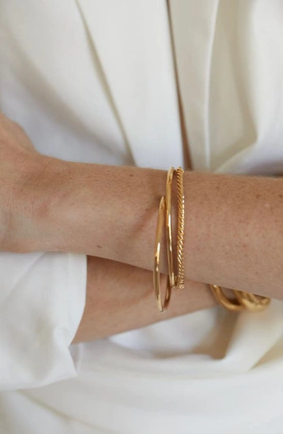 Soko Uzi Set Of 3 Bangle Bracelets In Gold