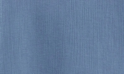 Shop Nydj Cotton Gauze Tunic Blouse In Blue Horizon