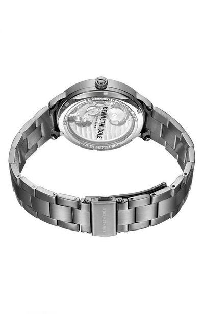 Shop Kenneth Cole Automatic Bracelet Watch, 42mm In Gun
