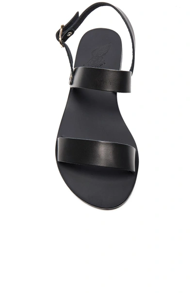 Shop Ancient Greek Sandals Leather Clio Sandals In Black
