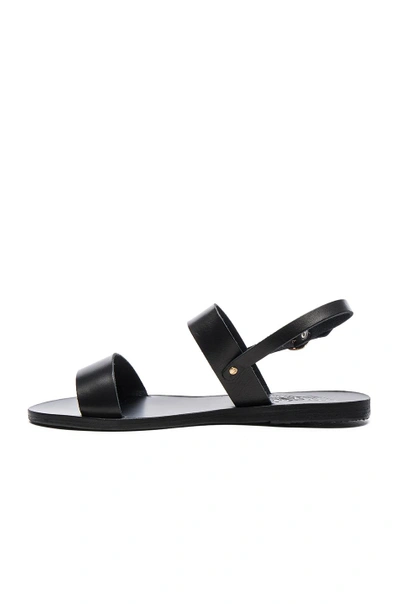 Shop Ancient Greek Sandals Leather Clio Sandals In Black