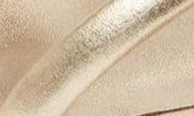 Cult Gaia Freya Metallic Leather Ankle-wrap Sandals In Champagne