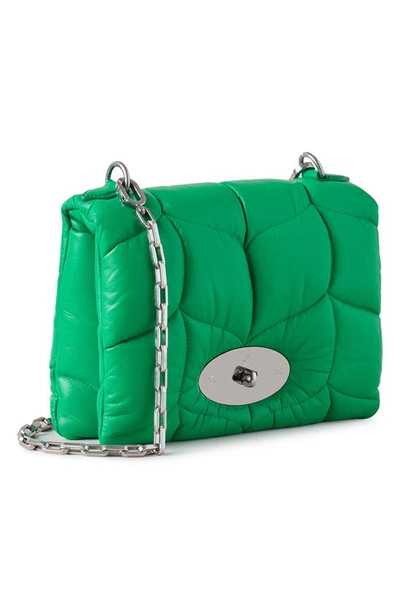 Shop Mulberry Little Softie Quilted Leather Crossbody Bag In Lawn Green