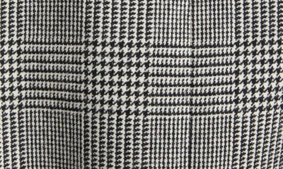Shop Saint Laurent Prince Of Wales Tweed Wool Blend Crop Jacket In Noir Craie