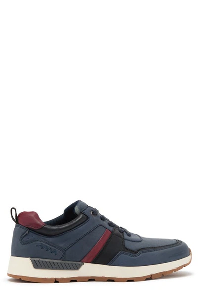 Shop English Laundry Lohan Leather & Suede Sneaker In Navy