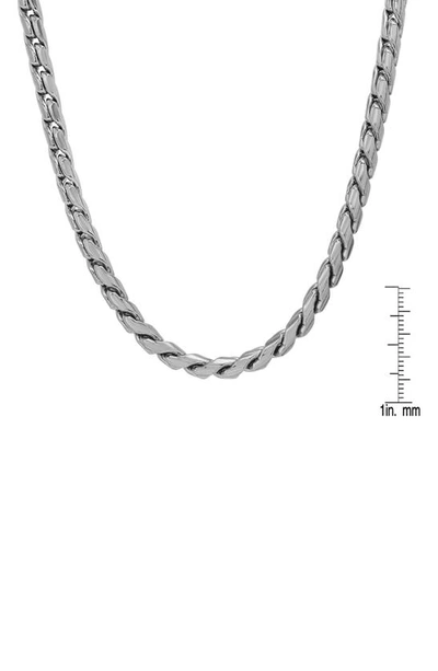 Shop Hmy Jewelry Oxidized Stainless Steel Necklace In Metallic