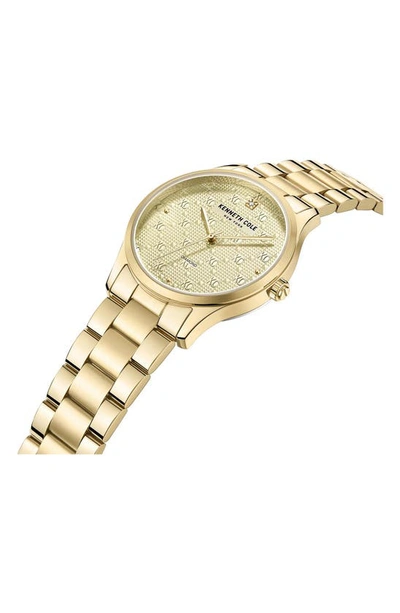 Shop Kenneth Cole Genuine Diamond Bracelet Watch, 34.5mm In Gold