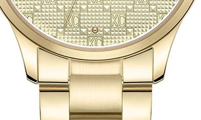 Shop Kenneth Cole Genuine Diamond Bracelet Watch, 34.5mm In Gold