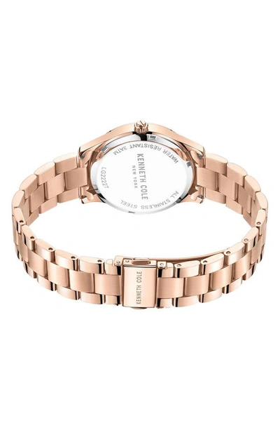 Shop Kenneth Cole Genuine Diamond Bracelet Watch, 34.5mm In Rose Gold