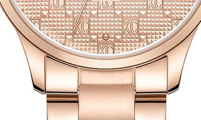Shop Kenneth Cole Genuine Diamond Bracelet Watch, 34.5mm In Rose Gold