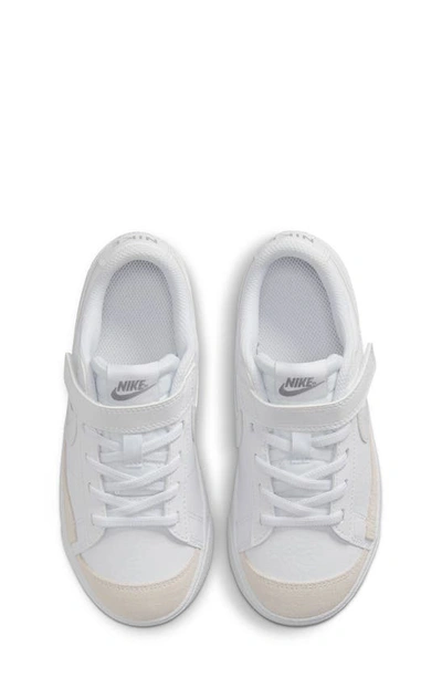 Shop Nike Kids' Blazer Low '77 Low Top Sneaker In White/ Clear/ Pewter/ Aura