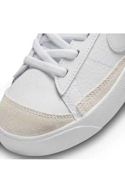 Shop Nike Kids' Blazer Low '77 Low Top Sneaker In White/ Clear/ Pewter/ Aura