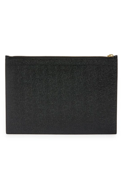 Shop Thom Browne Small Zip Tablet Holder In Black