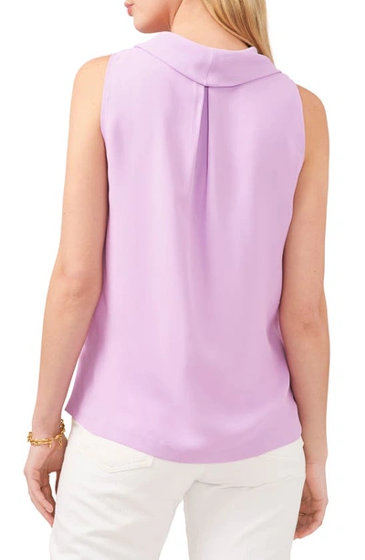 Shop Vince Camuto Cowl Neck Sleeveless Blouse In Soft Iris