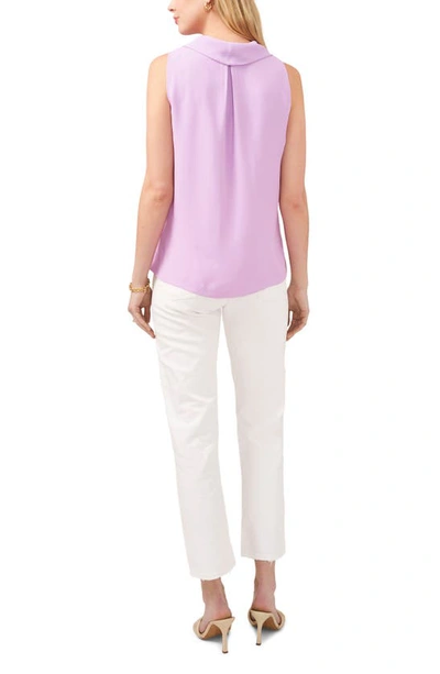 Shop Vince Camuto Cowl Neck Sleeveless Blouse In Soft Iris