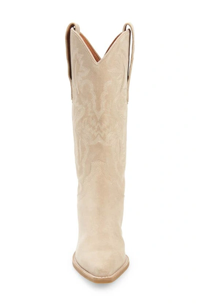 Jeffrey Campbell Dagget Cowboy Boot In Natural, Women's At Urban Outfitters In Sand Suede