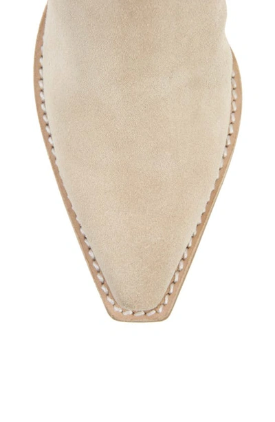 Jeffrey Campbell Dagget Cowboy Boot In Natural, Women's At Urban Outfitters In Sand Suede